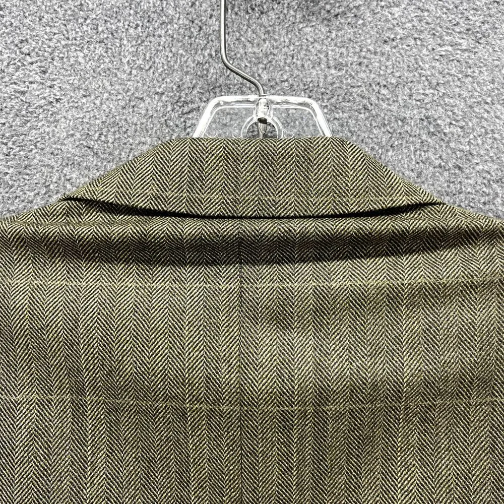 Joseph Abboud Suit Jacket Mens 42R‎ Brown Plaid Wool Two Button Coat Blazer
